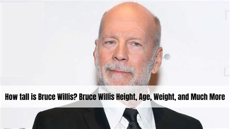 How Tall Is Bruce Willis Bruce Willis Height Age Weight And Much