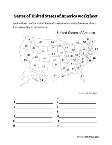 Here is a free printable quiz to give them on a weekly basis, or simply whenever you'd like to find out what they remember. 50 states of United States Worksheet - Your Home Teacher