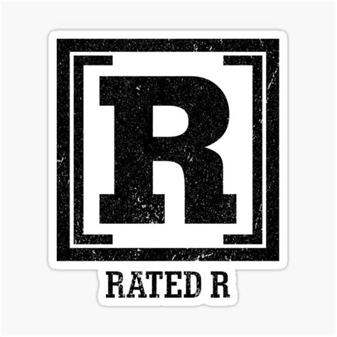 R Rated R Shirt Restricted Shirt Film Rating Shirt Sticker For Sale