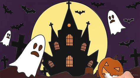Vẽ Tranh Lễ Hội Halloween Vẽ Và Tô Màu Toà Lâu đài Ma Halloween