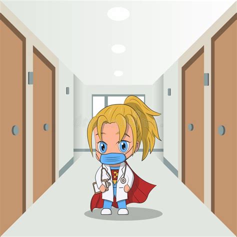 Chibi Kawaii Nurse Or Doctor Character Stock Vector Illustration Of