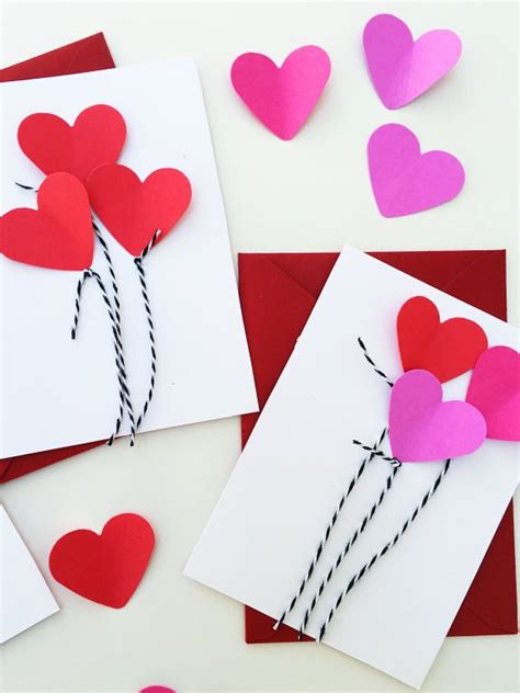 Heart Balloon cards for Valentine's Day. 3 easy Valentine ... Valentines cards for kids don't have to be traditional.