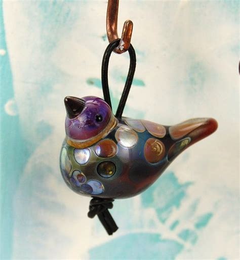 Bird Bead Handmade Lampwork Glass Bird Uk Etsy Handmade Lampwork