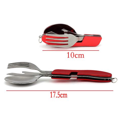 4 In 1 Stainless Steel Folding Cutlery Set Free Shipping