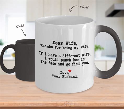Funny Mug-Dear Wife Thanks for being my wife-Gift for Wife ...