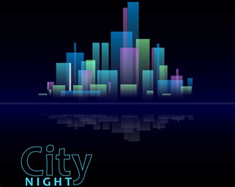 Beautiful Night City Vector Vectors Graphic Art Designs In Editable Ai
