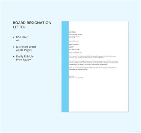 Professional Resignation Letter Templates 14 Word Excel Pdf Format