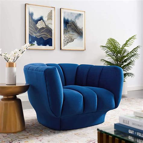 Unique Blue Velvet Accent Chair With Distinctive Shape Creative Furniture Silhouettes For Contemporary Living Glam Seating Ideas Cobalt Velvet With Deep Channel Tufting 