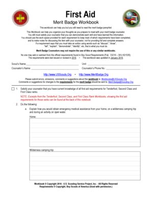 It would make sense that a counselor and a scout would explore this knowledge first, but doing so is not mandated. First Aid Merit Badge Worksheet - Fill Online, Printable ...