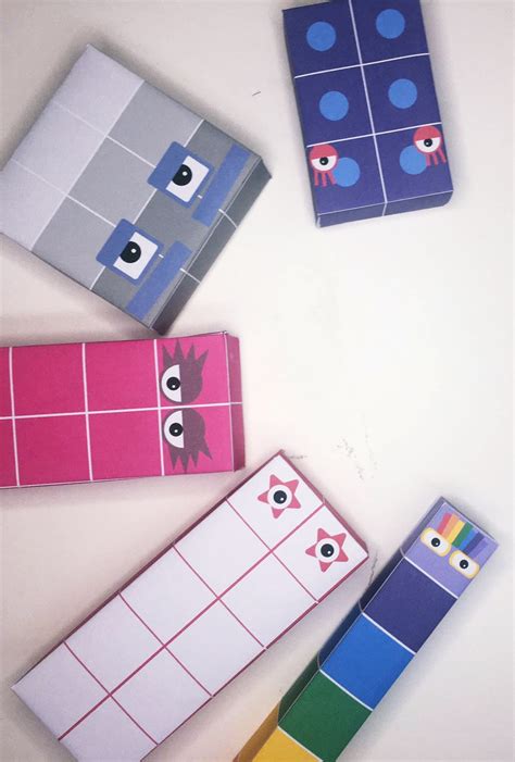 Numberblocks Free Printable Paper Toy Template 6 10 Math Challenge