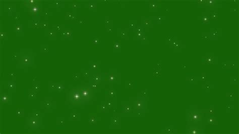 Glowing Twinkle Star Moving In Sky On Green Screen Background Stars