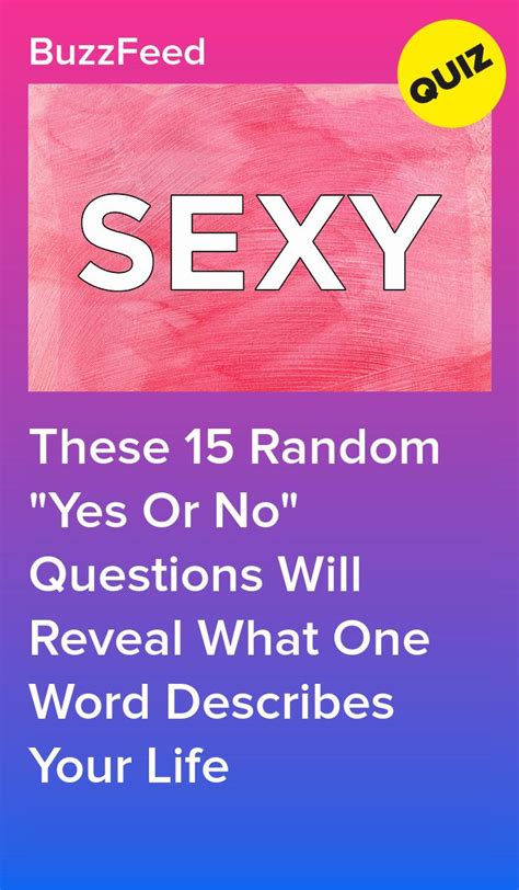 This is the ultimate decision maker. These 15 Random "Yes Or No" Questions Will Reveal What One ...