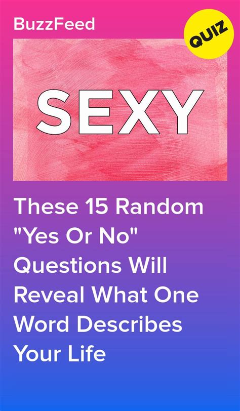 Yes or no questions may be easy to find online but these ones are specifically for practicing speech therapy. These 15 Random "Yes Or No" Questions Will Reveal What One ...