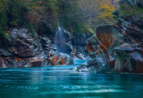 River Rock Switzerland Mountain Nature Landscape Turquoise Water
