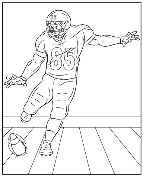 American Football Kicker Coloring Page Topcoloringpages Net