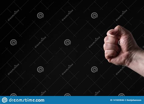 Fist To Fist Male Vs Female Hand Isolated On A White Background