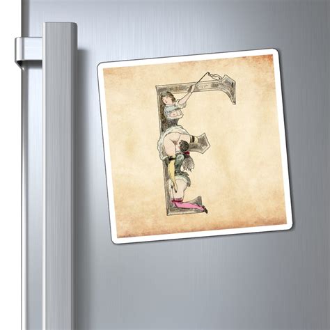 Magnet Featuring The Letter F From The Erotic Alphabet 1880 By Frenc Flashback Shop