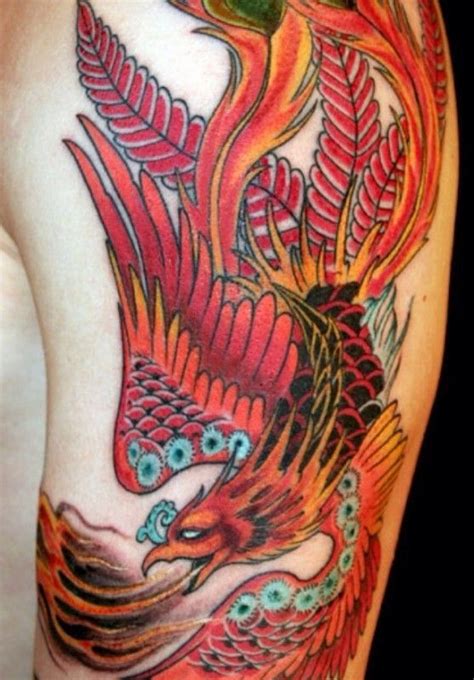 Phoenix Tattoo Neotraditional Half Sleeve 2 Scalp Tattoo Phönix Tattoo