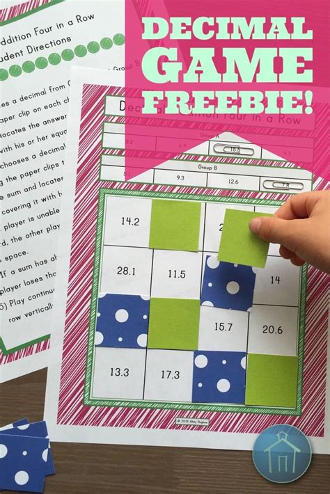 Four Freebie Decimal Games Engage Students With 4 In A Row Games That