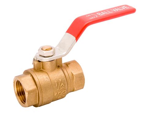 1 2 Brass Ball Valve Full Port 600wog W Red Handle 783583828659 Ebay