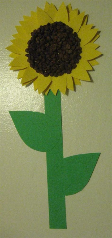 Preschool Craft: Sunflowers - Free printable template | Sunflower