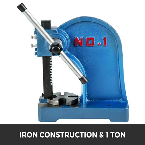Vevor Manual Arbor Press 1 Ton 4 58 Max Working Height Cast Iron