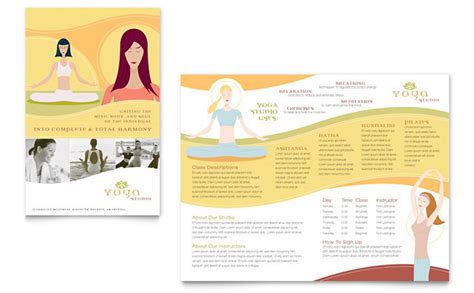 Yoga Instructor Studio Brochure Template Design