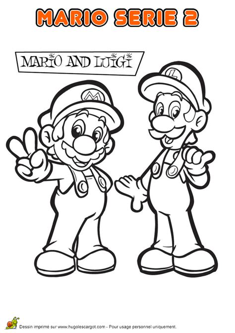Dessine les coloriages jardin hugo l'escargot de dessin et coloriage en ligne pour enfants. Coloriage Mario Nintendo Mario et Lugui - Hugolescargot.com