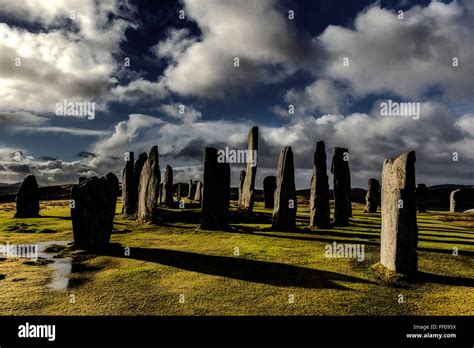 Standing Stones In The Scottish Isles Stock Photo Alamy