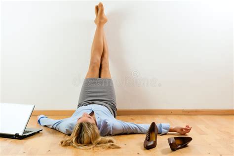 Laying On Home Floor Stock Photo Image Of Comfort Leisure