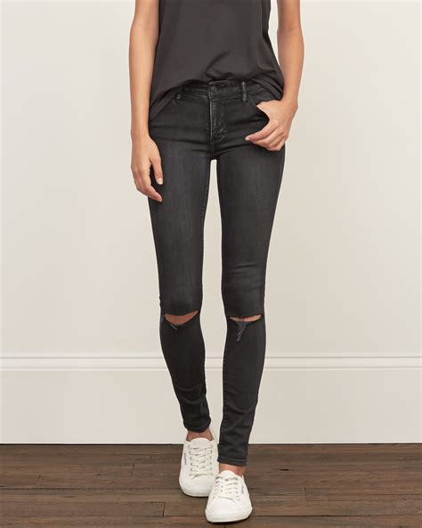 Abercrombie And Fitch Super Skinny Jeans In Black Lyst
