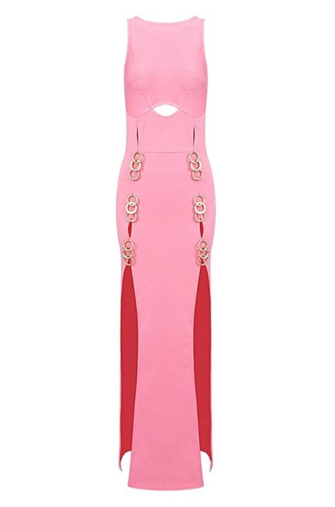 Tara Pink Bandage Maxi Dress