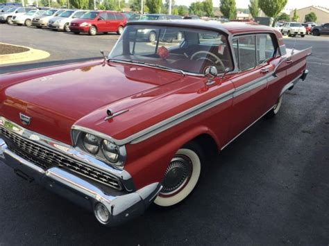 Set an alert to be notified of new listings. 1959 Ford Fairlane Galaxie 500 4 door Red white wall tires hardtop for sale - Ford Fairlane 1959 ...