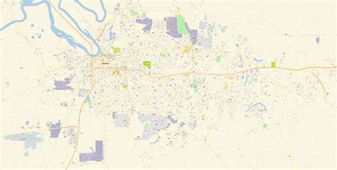 Montgomery Pdf Map Vector Alabama Exact City Plan Detailed