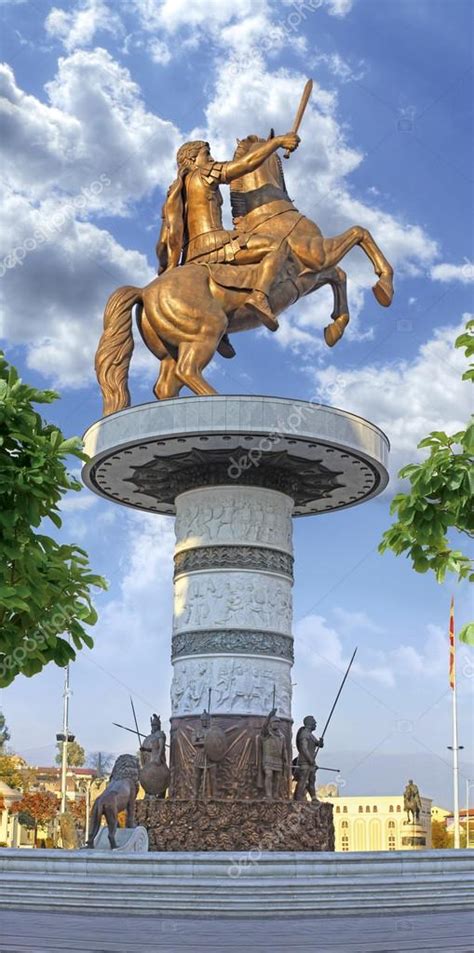 Sculpture Of Alexander The Great In Skopje Macedonia — Stock Photo