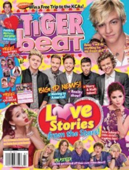 The Cover Of Tiger Beat Magazine With An Image Of Two Men And One Woman On It