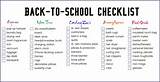 Photos of Back To School Checklist