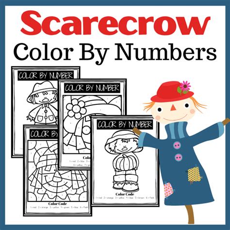 Fall Scarecrows Number Worksheets Color By Numbers Number