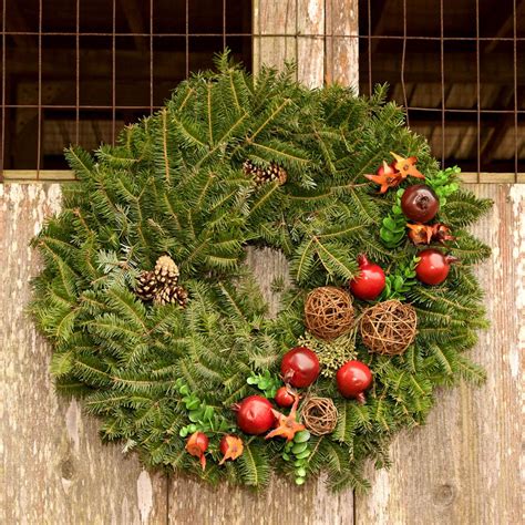 Cottage Hill Live Evergreen Fraser Fir Grapevine Christmas Wreath 24