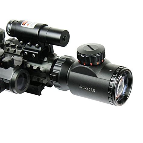 Higoo Tactical 3 9x40 Illuminated Hunting Redgreen Laser Riflescope