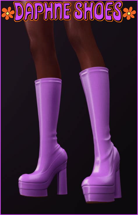Daphne Boots And Accessory Tread Simmeraddiction83 Sims 4