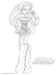 Y'all ever notice abbey's hair streaks are the bi flag colors. Abbey Bominable coloring pages. Monster High in 2020 ...