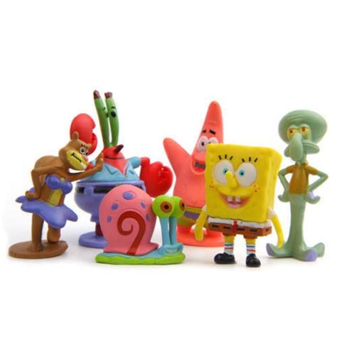 Aka6pcs Spongebob Squarepants Patrick Star Squidward Tentacles Action