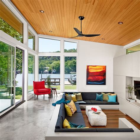 We like the white and they greys that were used in this space. 8 Modern Conversation Pits That Let You Sink into Relaxed ...