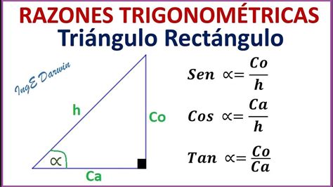 Razones Trigonometricas De Un Triangulo Rectangulo Seno Coseno Tangente