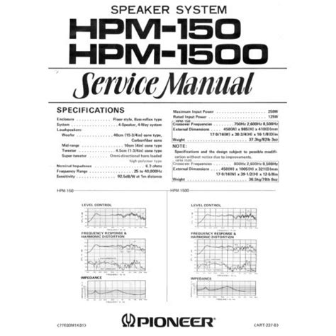 Pioneer Hpm 1500 Loudspeakers Audiobaza