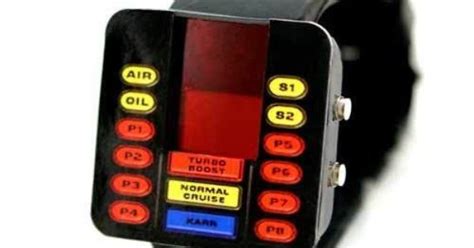 Knight Rider Kitt Computer Dahboard 1980s Artist Created Digital Watch