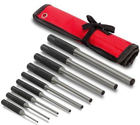 9 Piece Spring Pin Punch Set W Pouch For Jewelries Rifle Pistol