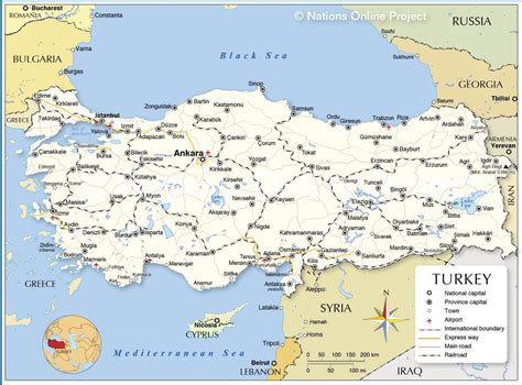 Map Of Turkey And Surrounding Countries Turkey Country Map