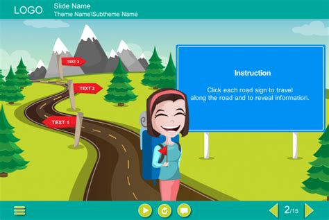 Traveling Along The Road — Storyline Template Elearning Templates